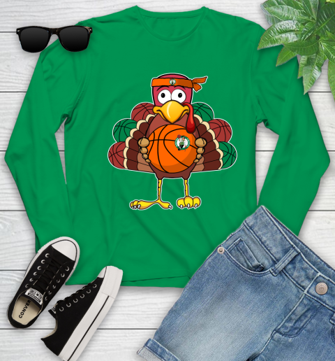 Boston Celtics Turkey thanksgiving day Youth Long Sleeve 6