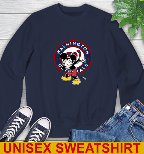 Washington Nationals MLB Baseball Dabbing Mickey Disney Sports Sweatshirt 3
