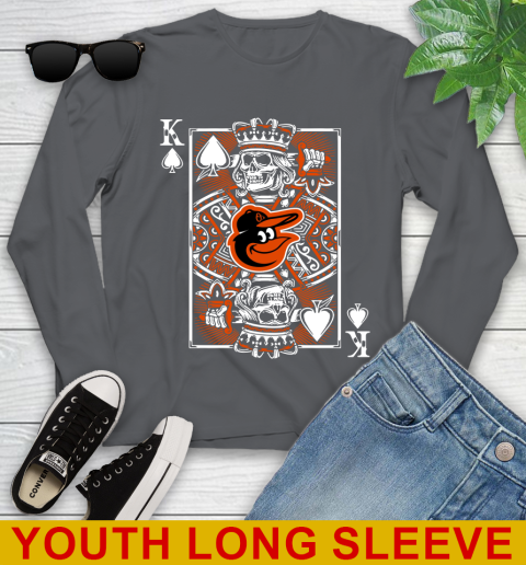 Baltimore Orioles MLB Baseball The King Of Spades Death Cards Shirt Youth Long Sleeve 9