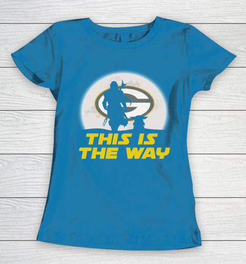 Green Bay Packers NFL Football Star Wars Yoda And Mandalorian This Is The Way Women's T-Shirt 6