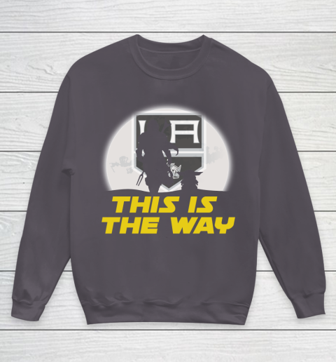 Los Angeles Kings NHL Ice Hockey Star Wars Yoda And Mandalorian This Is The Way Youth Sweatshirt 5