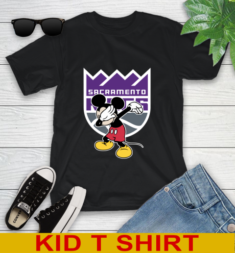 Sacramento Kings NBA Basketball Dabbing Mickey Disney Sports Youth T-Shirt 2