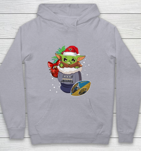 Jacksonville Jaguars Christmas Baby Yoda Star Wars Funny Happy NFL Youth Hoodie 5