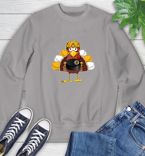 Boston Bruins Turkey Thanksgiving Day Sweatshirt 5