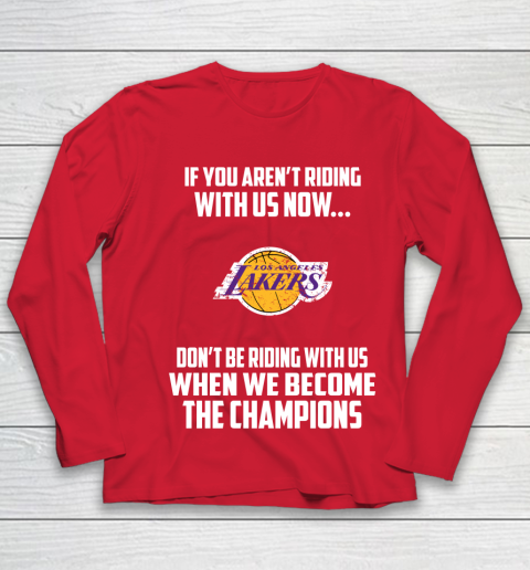 NBA Los Angeles Lakers Basketball We Become The Champions Youth Long Sleeve 8