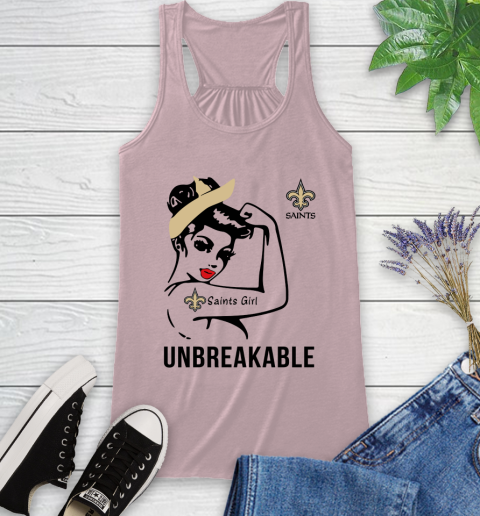 NFL New Orleans Saints Girl Unbreakable Football Sports Racerback Tank 5