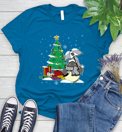 Los Angeles Kings NHL Hockey Cute Tonari No Totoro Christmas Sports Women's T-Shirt 10