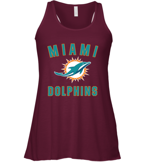 Miami Dolphins NFL Pro Line by Fanatics Branded Aqua Vintage Victory Racerback Tank