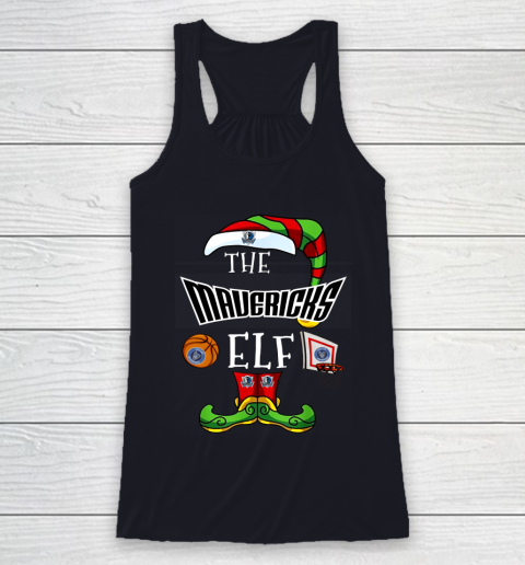 Dallas Mavericks Christmas ELF Funny NBA Racerback Tank 7
