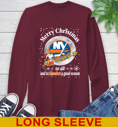 New York Islanders Merry Christmas To All And To Islanders A Good Season NHL Hockey Sports Long Sleeve T-Shirt 7