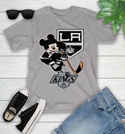 Los Angeles Kings Mickey Mouse Disney Hockey T Shirt Youth T-Shirt 4