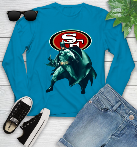 NFL Batman Football Sports San Francisco 49ers Youth Long Sleeve 7