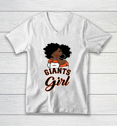 San Francisco Giantss Girl MLB V-Neck T-Shirt 2