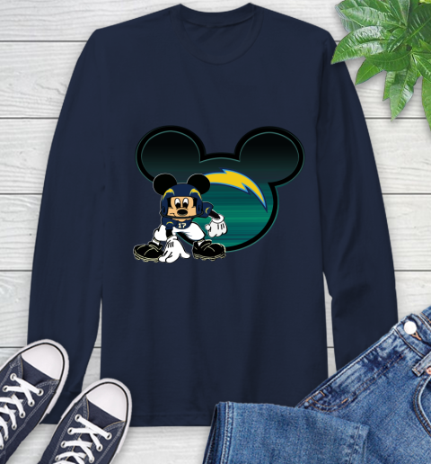 NFL Los Angeles Chargers Mickey Mouse Disney Football T Shirt Long Sleeve T-Shirt 4