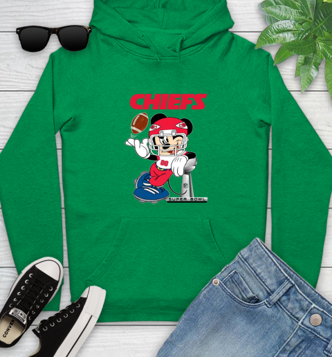 NFL Kansas city chiefs Mickey Mouse Disney Super Bowl Football T Shirt Youth Hoodie 7