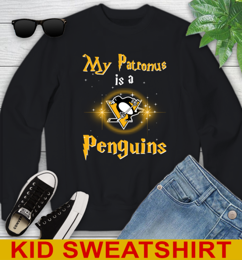 NHL Hockey Harry Potter My Patronus Is A Pittsburgh Penguins Youth Sweatshirt