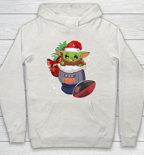 Cleveland Browns Christmas Baby Yoda Star Wars Funny Happy NFL Hoodie 12