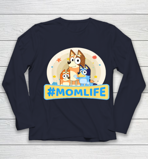 Bluey Mom Family For Life Youth Long Sleeve 2