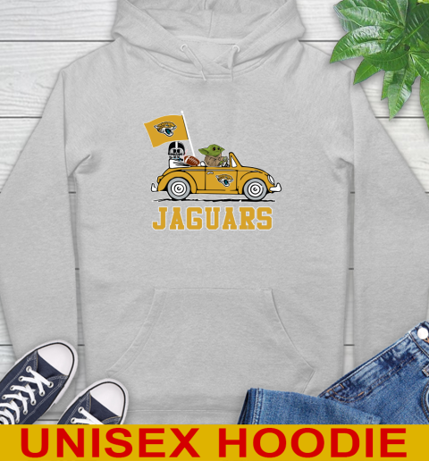 NFL Football Jacksonville Jaguars Darth Vader Baby Yoda Driving Star Wars Shirt Hoodie 6