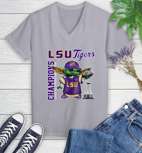 Baby Yoda LSU Tigers Champion Shirt 80