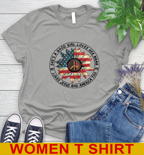 America sunflower she's a good girl loves her mama shirt 82