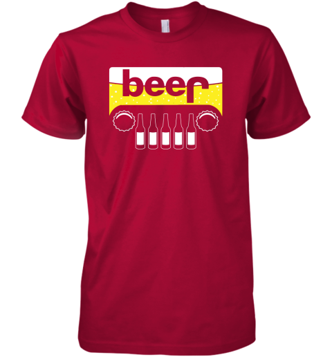 rml3 beer and jeep shirts premium guys tee 5 front red