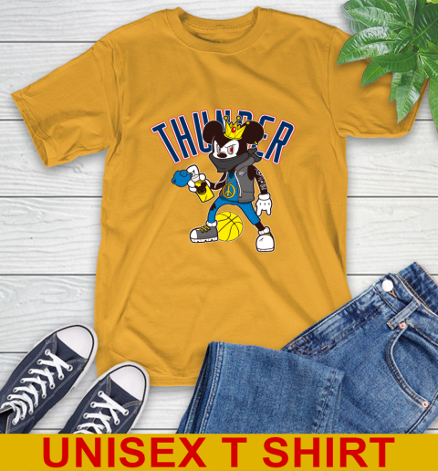 Oklahoma City Thunder NBA Basketball Mickey Peace Sign Sports T-Shirt 3