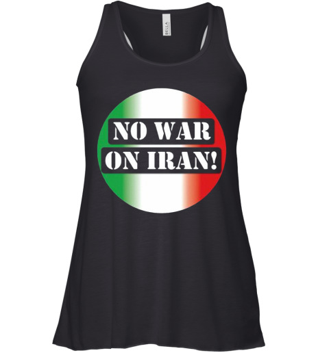No War On Iran Racerback Tank