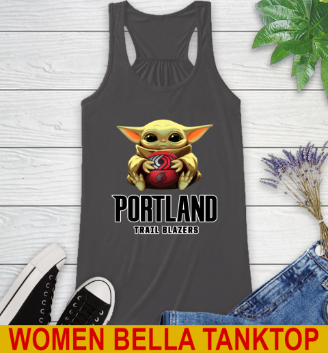 NBA Basketball Portland Trail Blazers Star Wars Baby Yoda Shirt 48