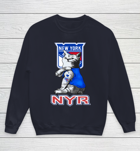 NHL My Cat Loves New York Rangers Hockey Youth Sweatshirt 2