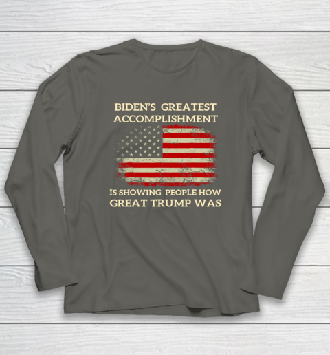 Funny Biden's Greatest Accomplishment Is Showing Trump 2024 Long Sleeve T-Shirt 4