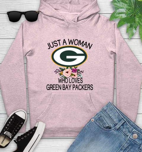 NFL Just A Woman Who Loves Green Bay Packers Football Sports Youth Hoodie 6