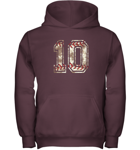 rnd1 baseball jersey number 10 vintage distressed youth hoodie 43 front maroon
