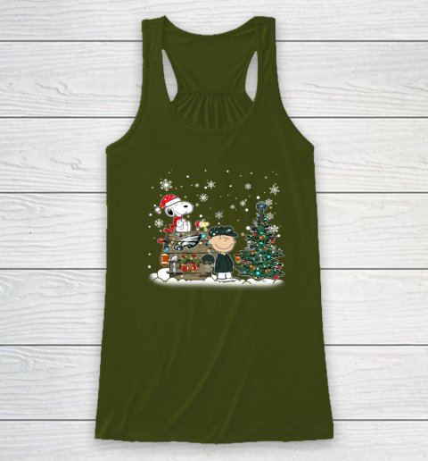 NFL Philadelphia Eagles Snoopy Charlie Brown Christmas Football Super Bowl Racerback Tank 2