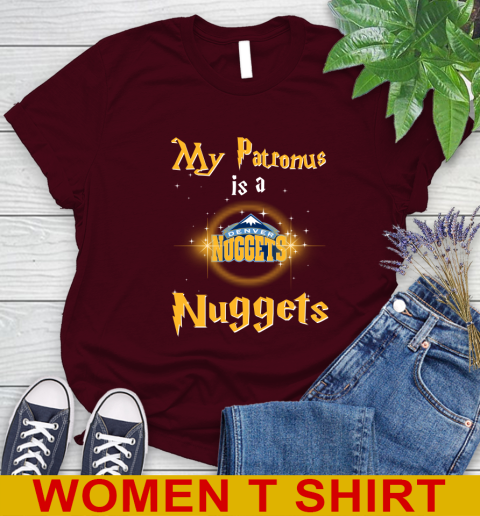 NBA Basketball Harry Potter My Patronus Is A Denver Nuggets Women's T-Shirt 6