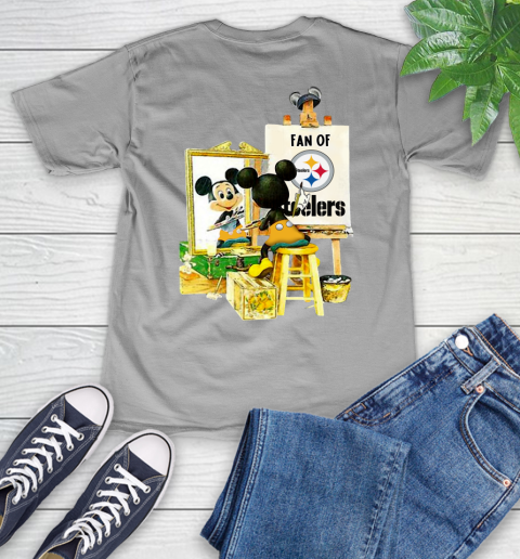 NFL Football Pittsburgh Steelers Mickey Drawing Shirt 48