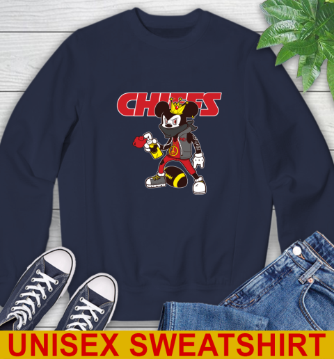 Kansas City Chiefs NFL Football Mickey Peace Sign Sports Sweatshirt 3