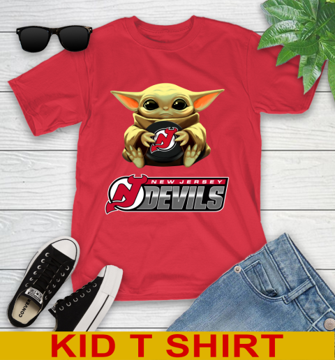 NHL Hockey New Jersey Devils Star Wars Baby Yoda Shirt 110