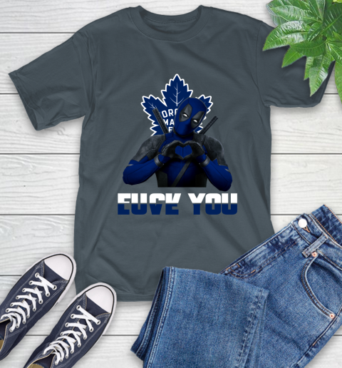 NHL Toronto Maple Leafs Deadpool Love You Fuck You Hockey Sports T-Shirt 10