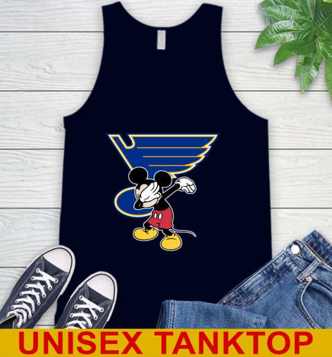 St.Louis Blues NHL Hockey Dabbing Mickey Disney Sports Tank Top 3