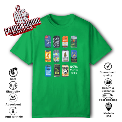 t3ls nova scotia beer classic t shirt 2 front irish green