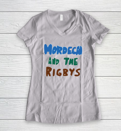 Mordecai And the Rigbys Women's V-Neck T-Shirt