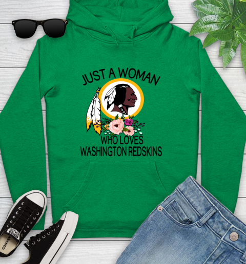 NFL Just A Woman Who Loves Washington Redskins Football Sports Youth Hoodie 5