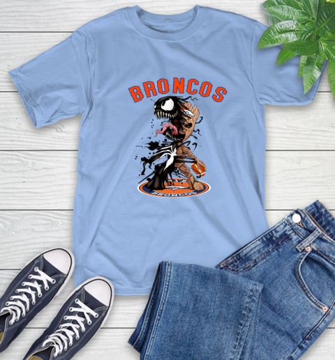 NFL Denver Broncos Football Venom Groot Guardians Of The Galaxy T-Shirt 11