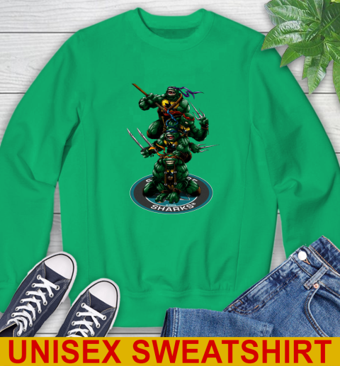 NHL Hockey San Jose Sharks Teenage Mutant Ninja Turtles Shirt Sweatshirt 6