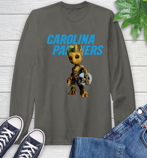 Carolina Panthers NFL Football Groot Marvel Guardians Of The Galaxy Long Sleeve T-Shirt 8