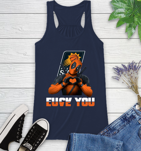 NBA Phoenix Suns Deadpool Love You Fuck You Basketball Sports Racerback Tank 9