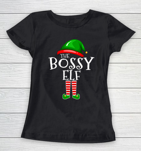 The Bossy Elf Group Matching Family Christmas Women's T-Shirt