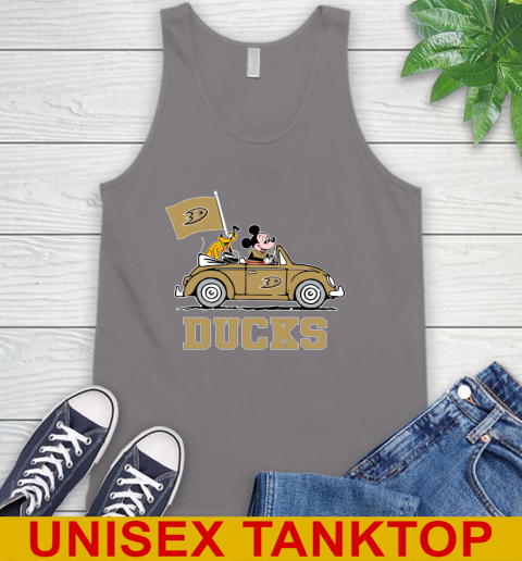 NHL Hockey Anaheim Ducks Pluto Mickey Driving Disney Shirt Tank Top 7