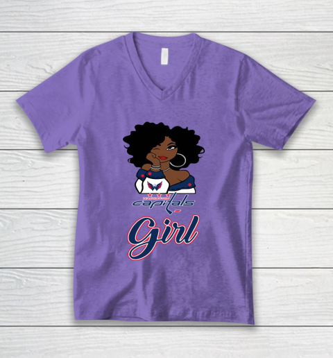 Washington Capitals Girl NHL V-Neck T-Shirt 9